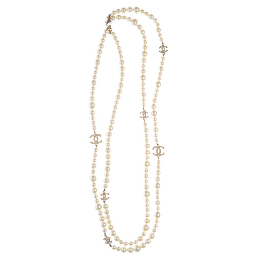 Bijoux CHANEL CC en Perle Blanc - 101450
