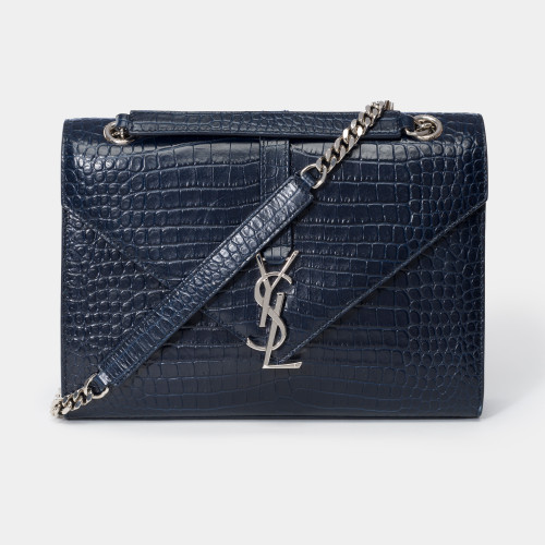 Sac YVES SAINT LAURENT en Cuir Bleu Marine - 101460