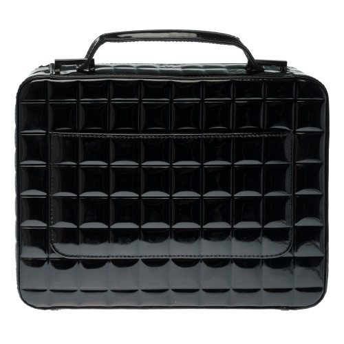 SAC A MAIN CAMERA EN CUIR  VERNI NOIR -125261255
