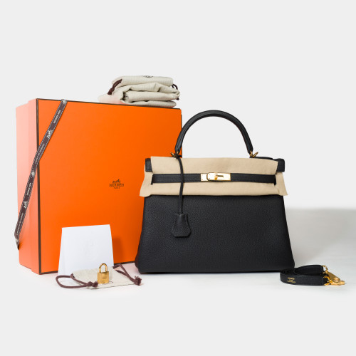 Sac HERMES Kelly 32 en Cuir Noir - 101681