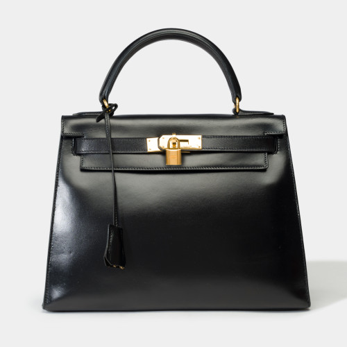 Sac HERMES Kelly 28 en Cuir Noir - 101101