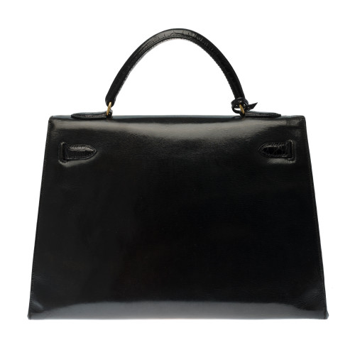 SAC À MAIN KELLY  EN CUIR NOIR - 112321085