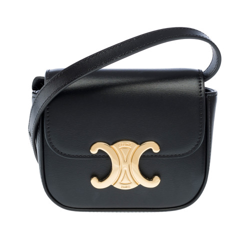 Sac CELINE Triomphe en Cuir Noir - 101793