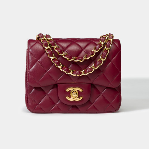 Sac CHANEL Timeless/Classique en Cuir Bordeaux - 101810