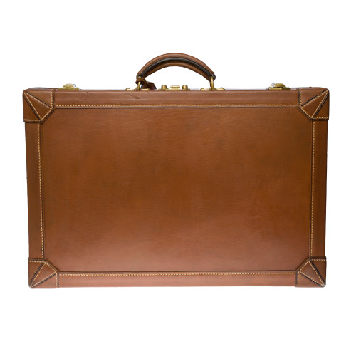 VALISE HERMES EN CUIR MARRON - 4105012295