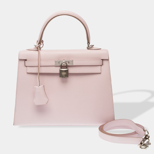 Sac HERMES Kelly 25 en Cuir Violet - 102781