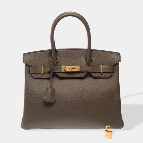 Sac HERMES Birkin 30 en Cuir Gris - 102811
