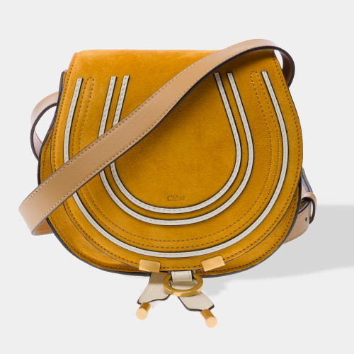 Sac CHLOE Marcie en Suède Jaune - 102851
