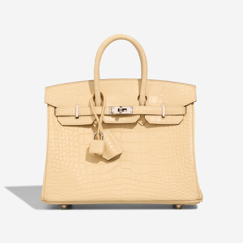 Sac HERMES Birkin 25 en Cuirs exotiques Beige - 102872