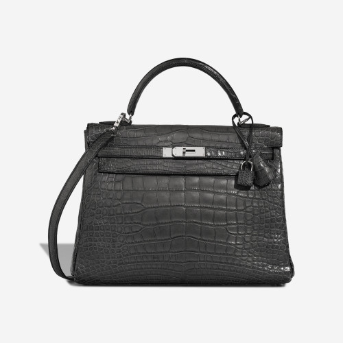 Sac HERMES Kelly 32 en Cuirs exotiques Gris - 102887