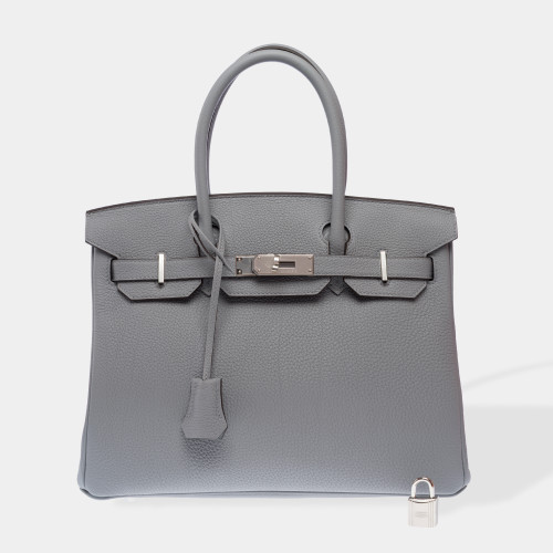 Sac HERMES Birkin 30 en Cuir Gris - 102901