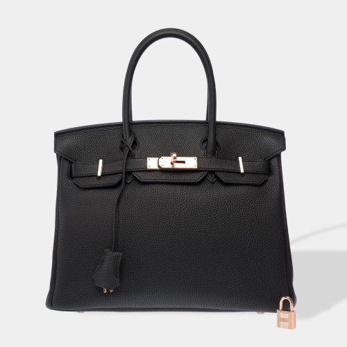 Sac HERMES Birkin 30 en Cuir Noir - 102917