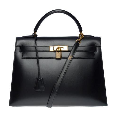 Sac HERMES Kelly 32 en Cuir Noir - 101160