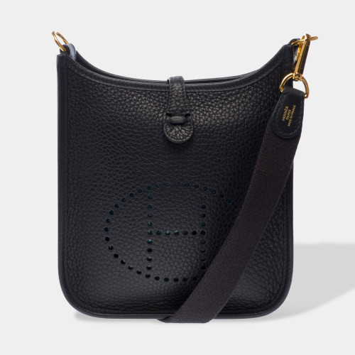 Sac HERMES Evelyne en Cuir Bleu Marine - 102962 Sac HERMES Evelyne en Cuir Bleu Marine - 102962