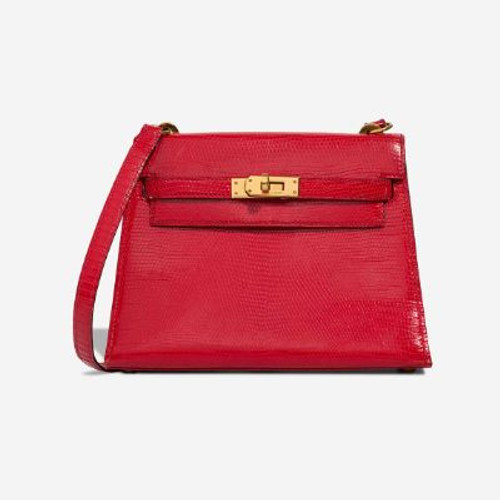 Sac HERMES Kelly Mini en Cuirs exotiques Rouge - 102976