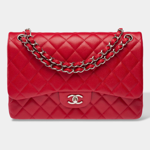 Sac CHANEL Timeless/Classique en Cuir Rouge - 103068