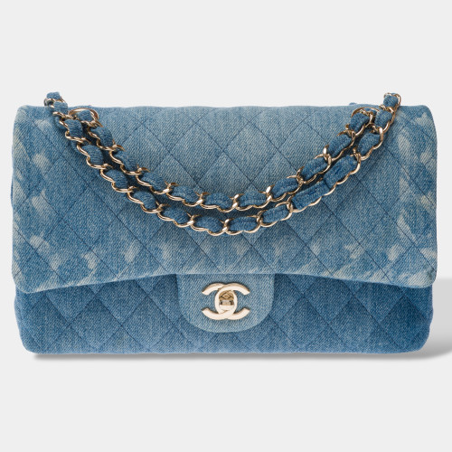 Sac CHANEL Timeless/Classique en Denim Bleu - 103153