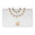 SAC BANDOULIERE CHANEL CLASSIQUE MINI FULL FLAP EN CUIR D'AGNEAU MATELASSE BLANC-100170