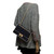 SAC BANDOULIERE CHANEL TIMELESS/CLASSIQUE 27CM FLAP BAG EN JERSEY MARINE ET SURPIQÛRES BLANCHES-100735
