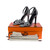 ETAT NEUF- ESCARPINS OUVERTS HERMES PREMIERE NIGHT A PAILLETTES ET PERLES ARGENTEES-100889
