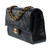 sac bandoulière timeless medium en cuir noir-101005