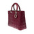 SAC A MAIN LADY DIOR  EN CUIR PRUNE -141315290
