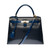 SAC À MAIN KELLY  EN CUIR BLEU - 112288292