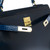 SAC À MAIN KELLY  EN CUIR BLEU - 112288292