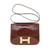 SAC BANDOULIÈRE CONSTANCE EN CUIR CROCODILE MARRON - 1132312234