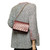 SAC BANDOULIÈRE EN CUIR BORDEAUX - 121235546
