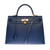 SAC À MAIN KELLY  EN CUIR BLEU - 112358511