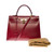 SAC À MAIN KELLY  EN CUIR BORDEAUX - 112365516