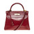 SAC À MAIN KELLY  EN CUIR BORDEAUX - 112285491