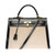 SAC À MAIN KELLY  EN TOILE BEIGE  -112352473