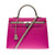 SAC À MAIN KELLY  EN CUIRE ROSE  -112359564