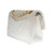 SAC BANDOULIÈRE TIMELESS  DOUBLE FLAP 23 CM EN CUIR MATELASSE BLANC -1212311942