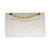 SAC BANDOULIÈRE TIMELESS  DOUBLE FLAP 23 CM EN CUIR MATELASSE BLANC -1212311942