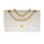 SAC BANDOULIÈRE TIMELESS  DOUBLE FLAP 23 CM EN CUIR MATELASSE BLANC -1212311942