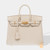 Sac HERMES Birkin 25 en Cuir Blanc - 102918