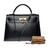 Sac HERMES Kelly 32 en Cuir Noir - 101160