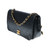 SAC BANDOULIÈRE CLASSIQUE FULL FLAP  EN CUIR NOIR - 121231973