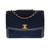 SAC CHANEL CLASSIQUE BI-MATIERE EN JERSEY & CUIR MARINE -1212511030