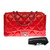 SAC BANDOULIÈRE CHANEL CLASSIQUE A SOUFFLETS EN CUIR MATELASSE ROUGE -1212841151