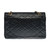 SAC BANDOULIÈRE CLASSIQUE DOUBLE FLAP EN CUIR MATELASSE NOIR-100365