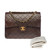 SAC BANDOULIÈRE TIMELESS/CLASSIQUE DOUBLE FLAP EN CUIR MATELASSE MARRON-100420