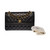 SAC BANDOULIÈRE CHANEL CLASSIQUE DOUBLE FLAP EN CUIR D'AGNEAU MATELASSE NOIR-100388