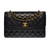 SAC BANDOULIÈRE CHANEL CLASSIQUE DOUBLE FLAP EN CUIR D'AGNEAU MATELASSE NOIR-100388