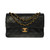 SAC BANDOULIÈRE CHANEL TIMELESS 23 CM DOUBLE FLAP BAG EN CUIR D'AGNEAU MATELASSE NOIR -100524