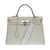 SUBLIME SAC À MAIN HERMES KELLY 35 RETOURNE BANDOULIERE EN CUIR TOGO GRIS PERLE -100569
