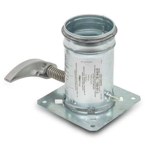 In Line Fire Damper With Wall Plate 100 Diameter